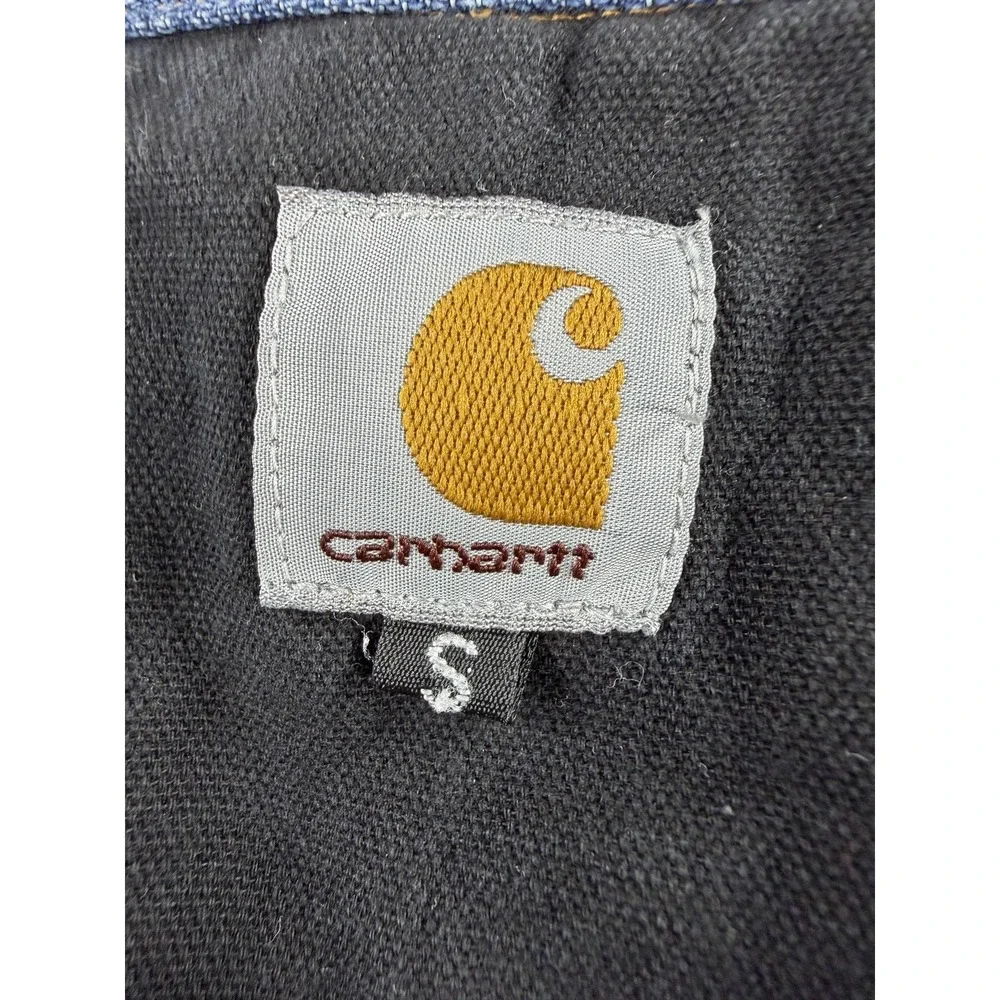 Carhartt Upcycle Jacket Mens Small Patchwork Rework Denim Canvas Workwear Lined